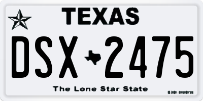 TX license plate DSX2475
