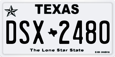 TX license plate DSX2480