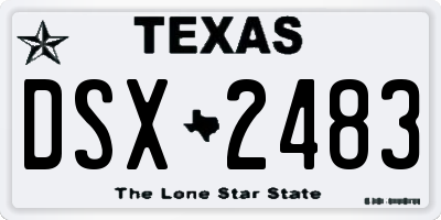 TX license plate DSX2483