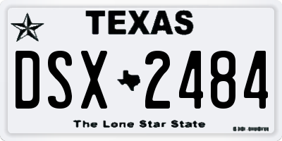 TX license plate DSX2484