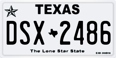 TX license plate DSX2486