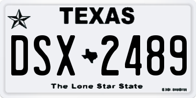 TX license plate DSX2489