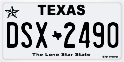 TX license plate DSX2490