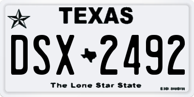 TX license plate DSX2492