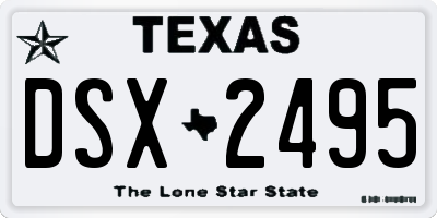 TX license plate DSX2495