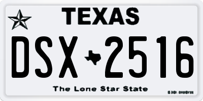 TX license plate DSX2516