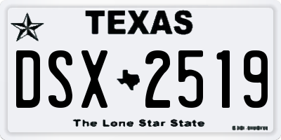TX license plate DSX2519