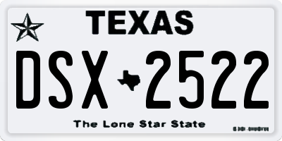 TX license plate DSX2522