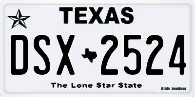 TX license plate DSX2524