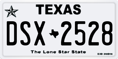 TX license plate DSX2528