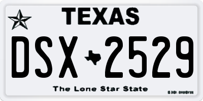 TX license plate DSX2529