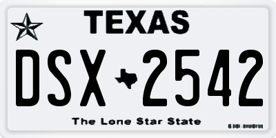 TX license plate DSX2542