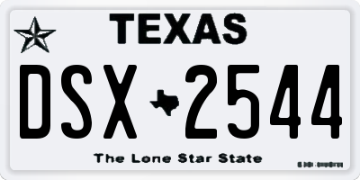 TX license plate DSX2544
