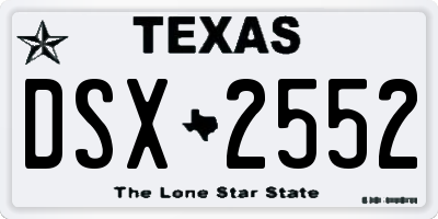 TX license plate DSX2552