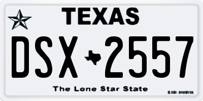 TX license plate DSX2557