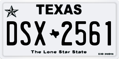 TX license plate DSX2561