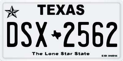 TX license plate DSX2562