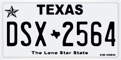TX license plate DSX2564