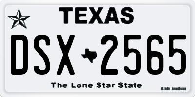 TX license plate DSX2565