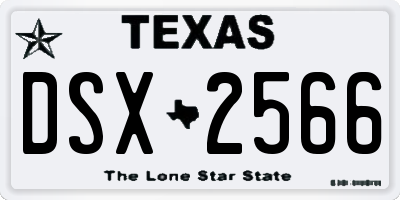 TX license plate DSX2566