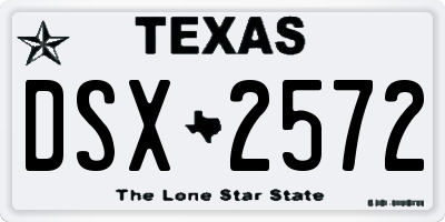 TX license plate DSX2572