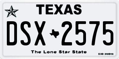 TX license plate DSX2575