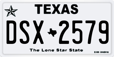 TX license plate DSX2579