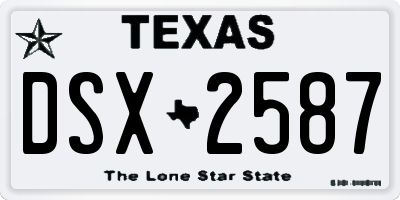 TX license plate DSX2587