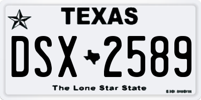 TX license plate DSX2589