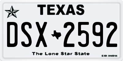 TX license plate DSX2592