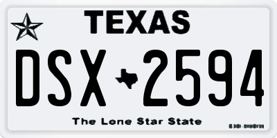 TX license plate DSX2594