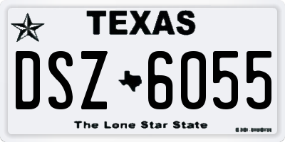 TX license plate DSZ6055