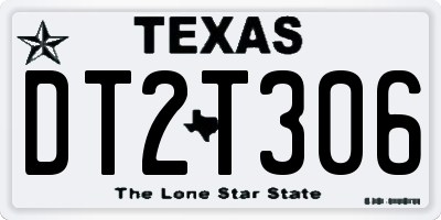 TX license plate DT2T306