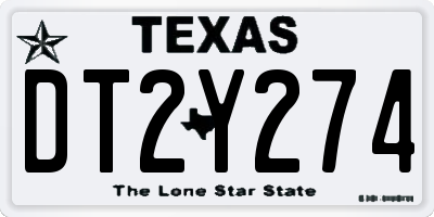 TX license plate DT2Y274