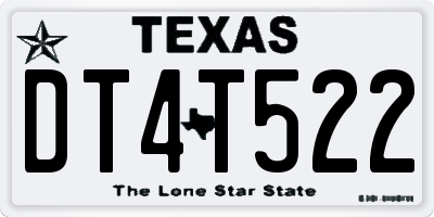 TX license plate DT4T522