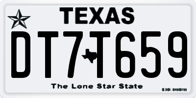 TX license plate DT7T659