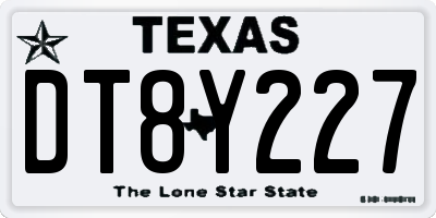 TX license plate DT8Y227