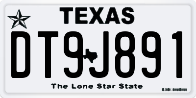 TX license plate DT9J891