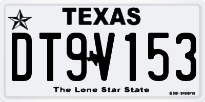 TX license plate DT9V153