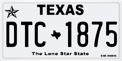TX license plate DTC1875