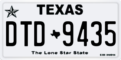 TX license plate DTD9435
