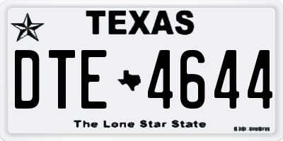 TX license plate DTE4644