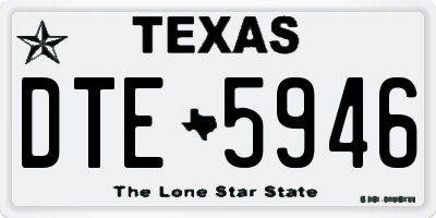 TX license plate DTE5946