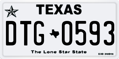 TX license plate DTG0593