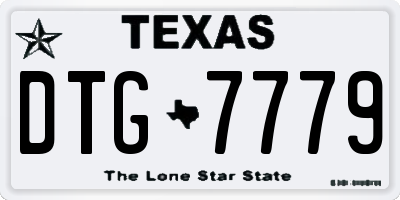 TX license plate DTG7779