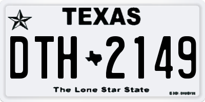 TX license plate DTH2149