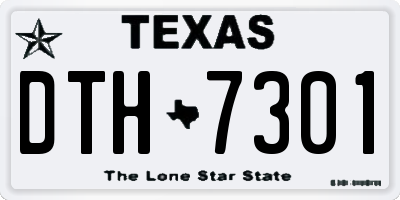 TX license plate DTH7301
