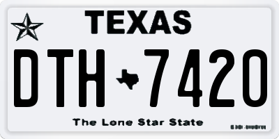 TX license plate DTH7420