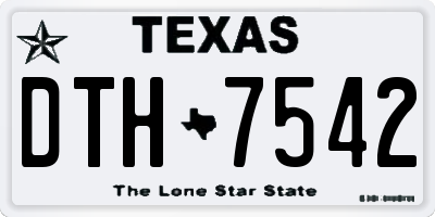 TX license plate DTH7542