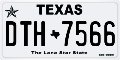 TX license plate DTH7566